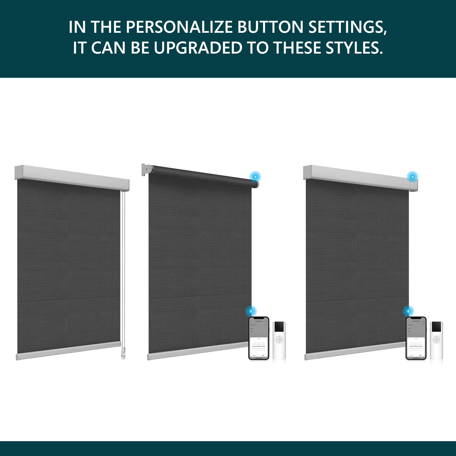 hiladuo-customized-roller shade-1 -black/gray