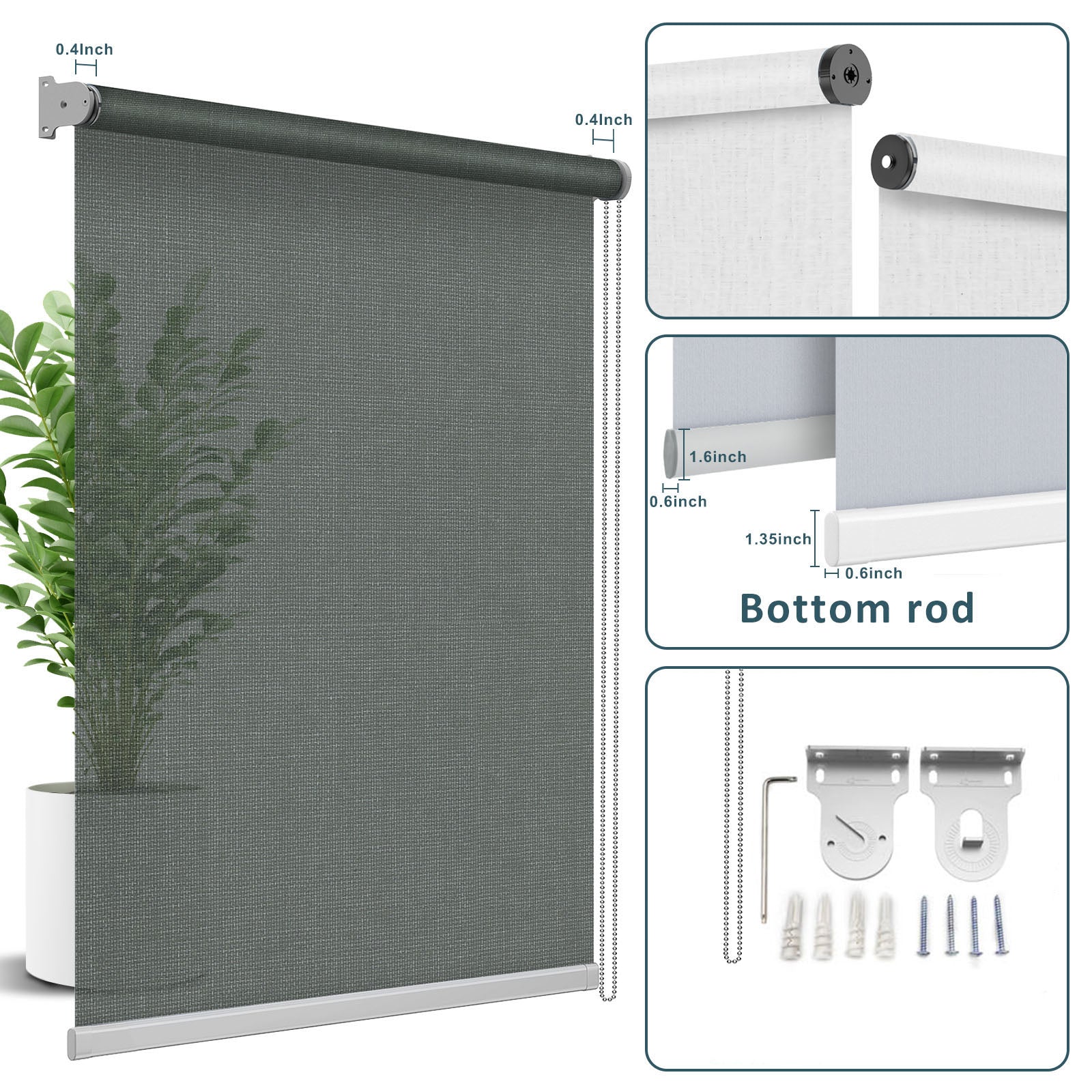 hiladuo-customized-roller shade-<1 -pewter