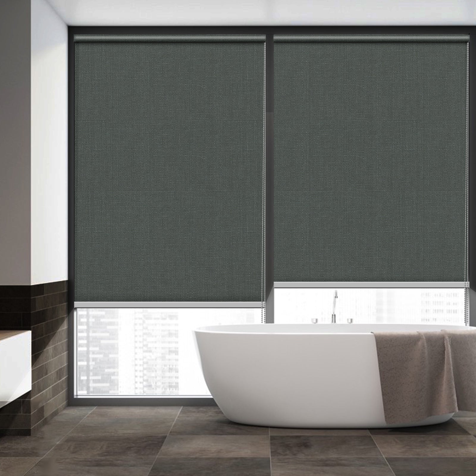 hiladuo-customized-roller shade-<1 -pewter