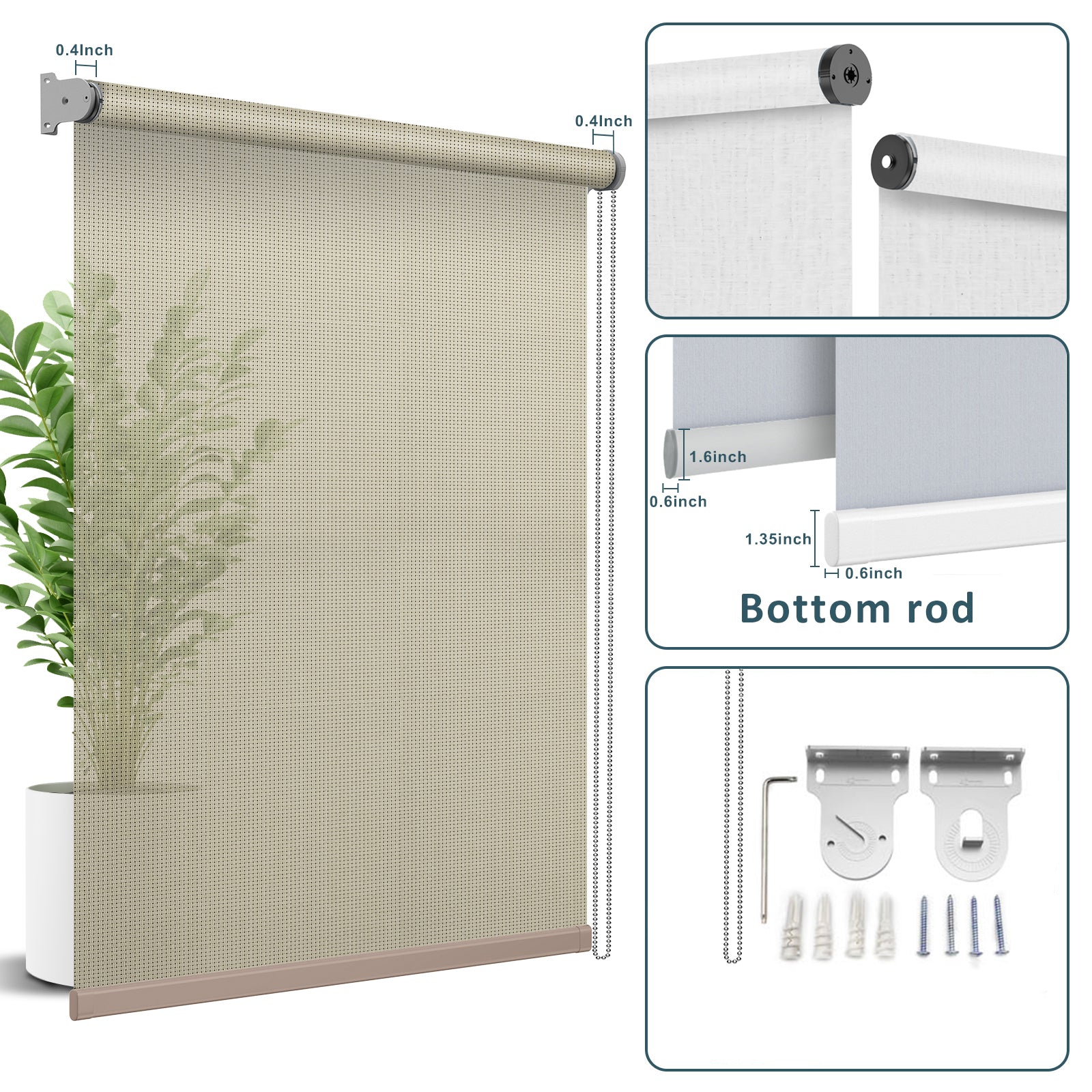 hiladuo-customized-roller shade-3 -tan/tan