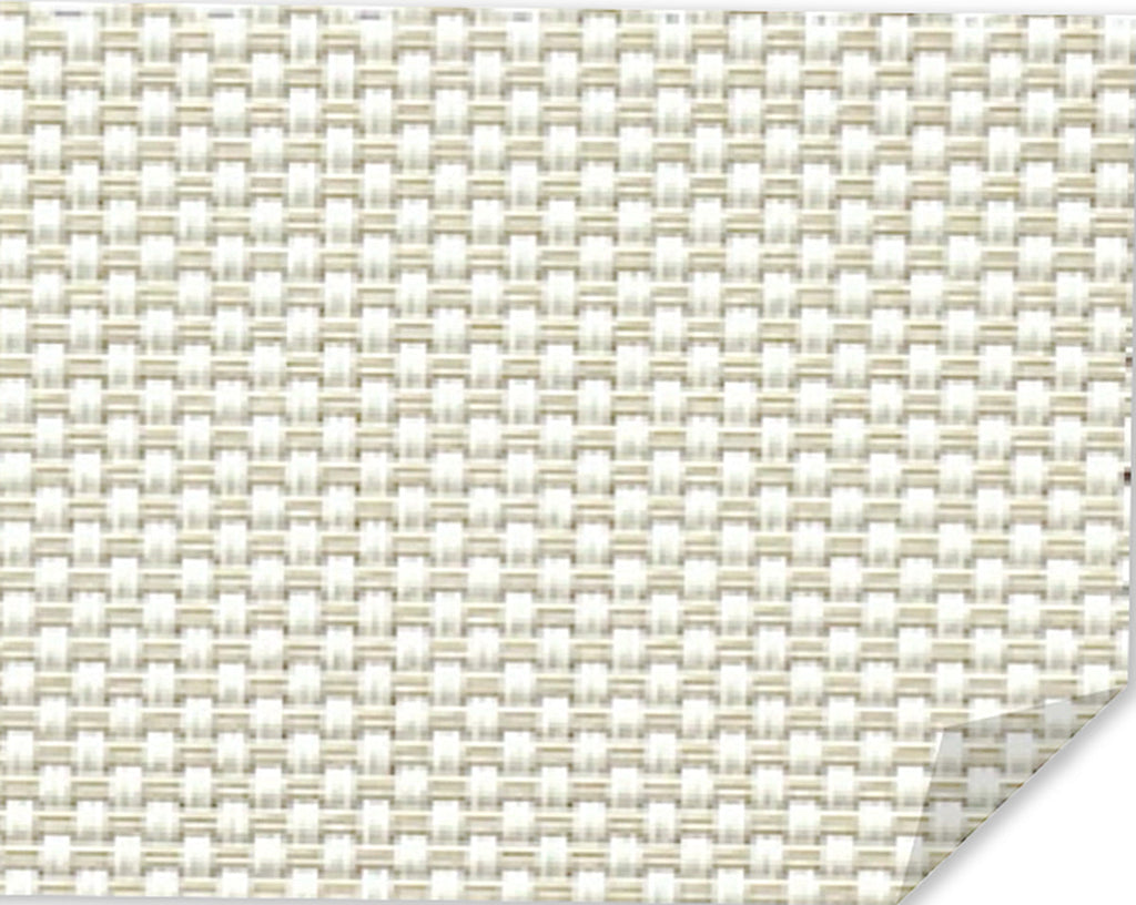 Omerga Pro 5% Solar Screen Roller Shade - White/Linen (502) - Manual & Motorized Options - HILADUO Window Shades