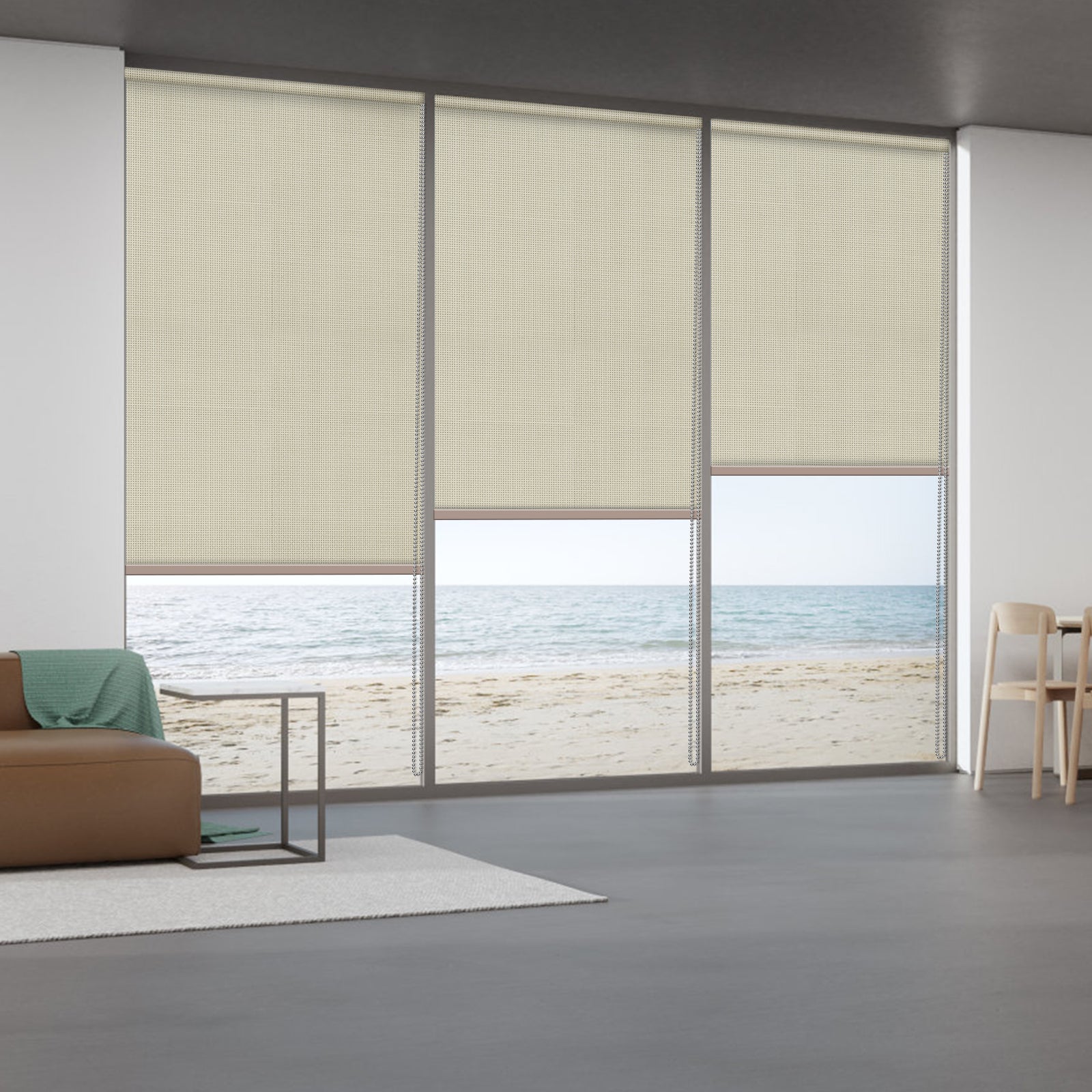 hiladuo-customized-roller shade-3 -tan/tan